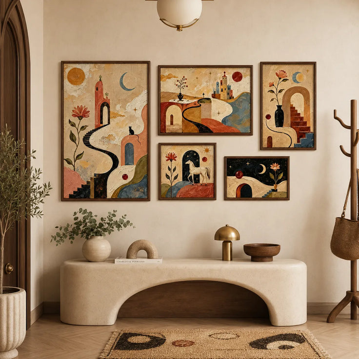 Mediterranean Dreamscape Gallery Wall (Including 5 Piece)