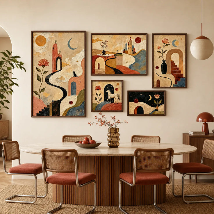 Mediterranean Dreamscape Gallery Wall (Including 5 Piece)