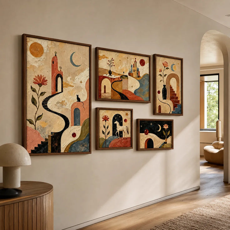 Mediterranean Dreamscape Gallery Wall (Including 5 Piece)