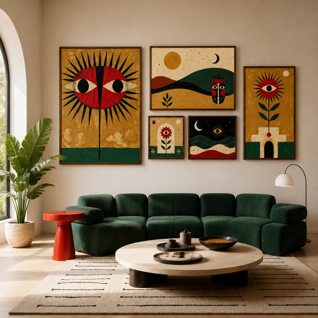 Mystic Folk Gallery Wall Gallery Wall (Including 5 Piece)