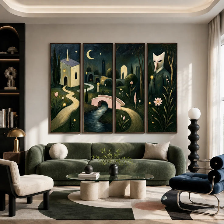 Moonlit Enchanted Garden Gallery Wall (Including 4 Piece)
