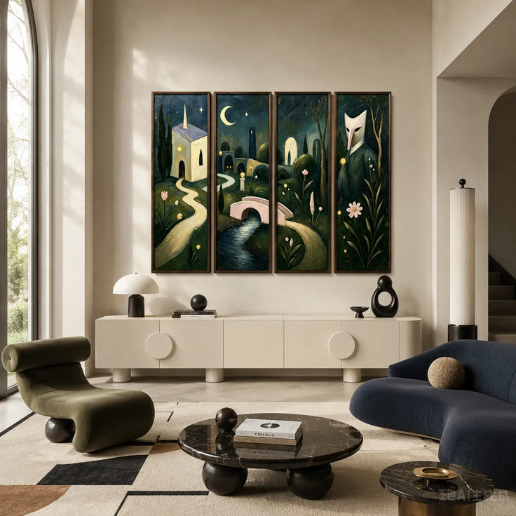 Moonlit Enchanted Garden Gallery Wall (Including 4 Piece)