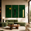 Emerald Solitude Triptych Gallery Wall (Including 3 Piece)