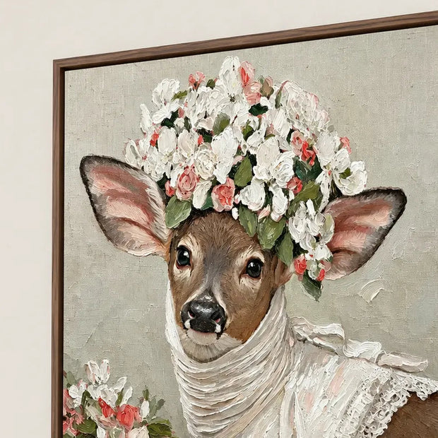 Floral Fawn Portrait