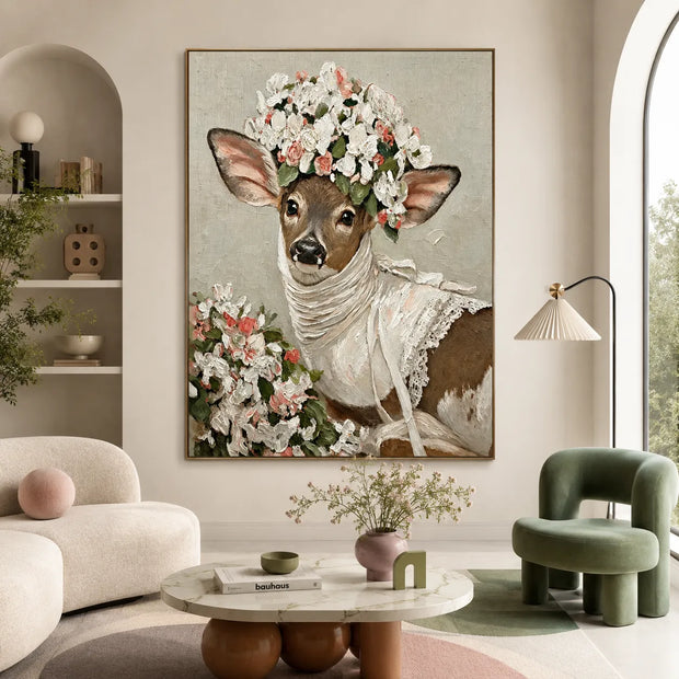 Floral Fawn Portrait
