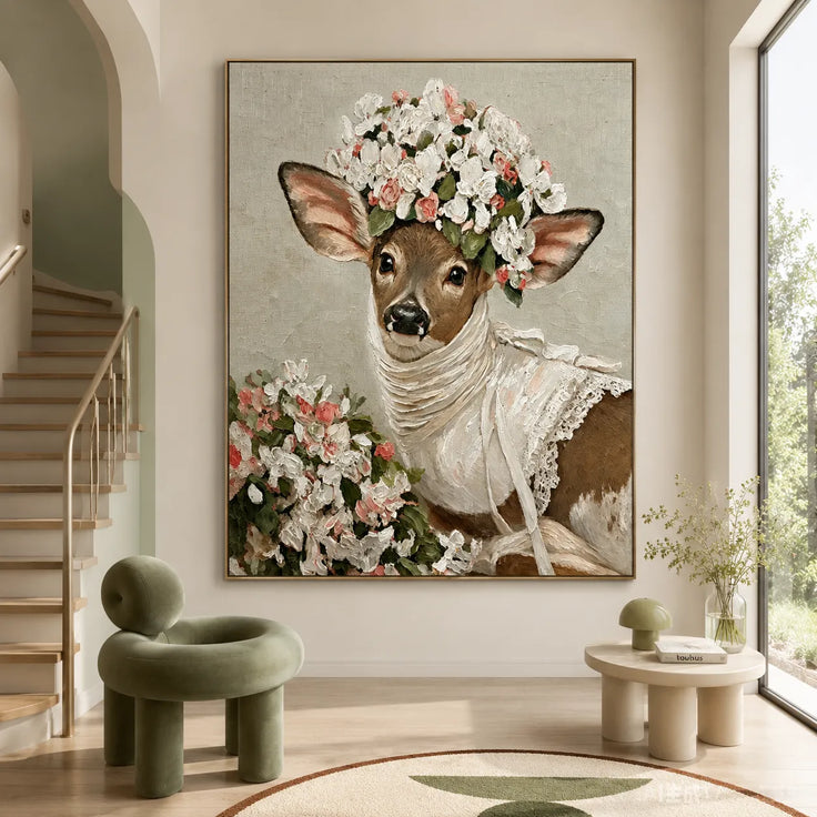 Floral Fawn Portrait