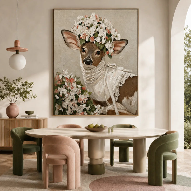 Floral Fawn Portrait