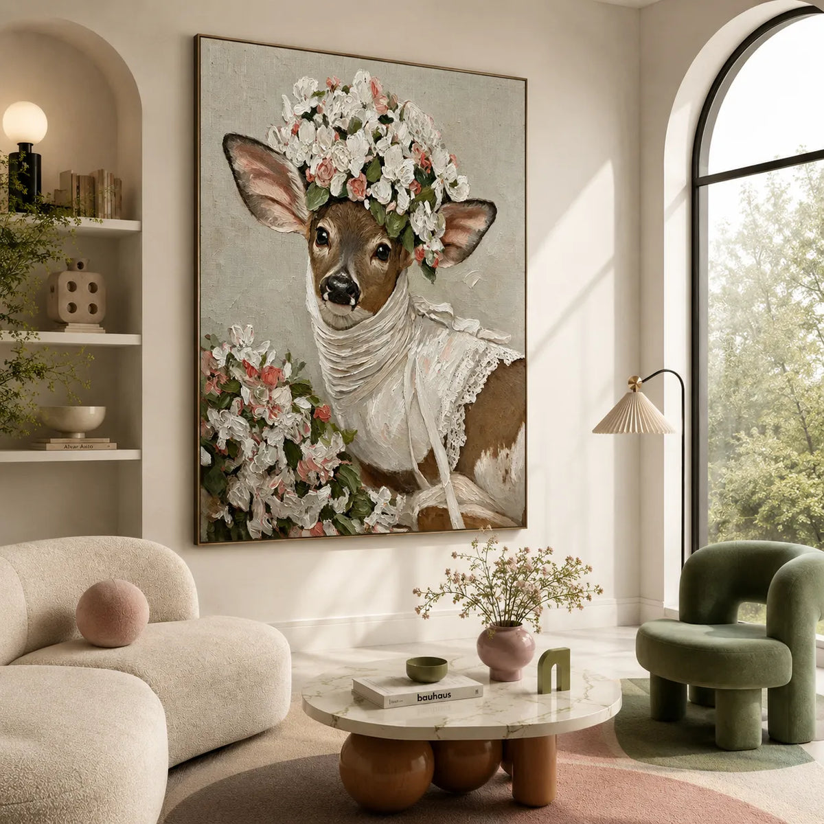 Floral Fawn Portrait