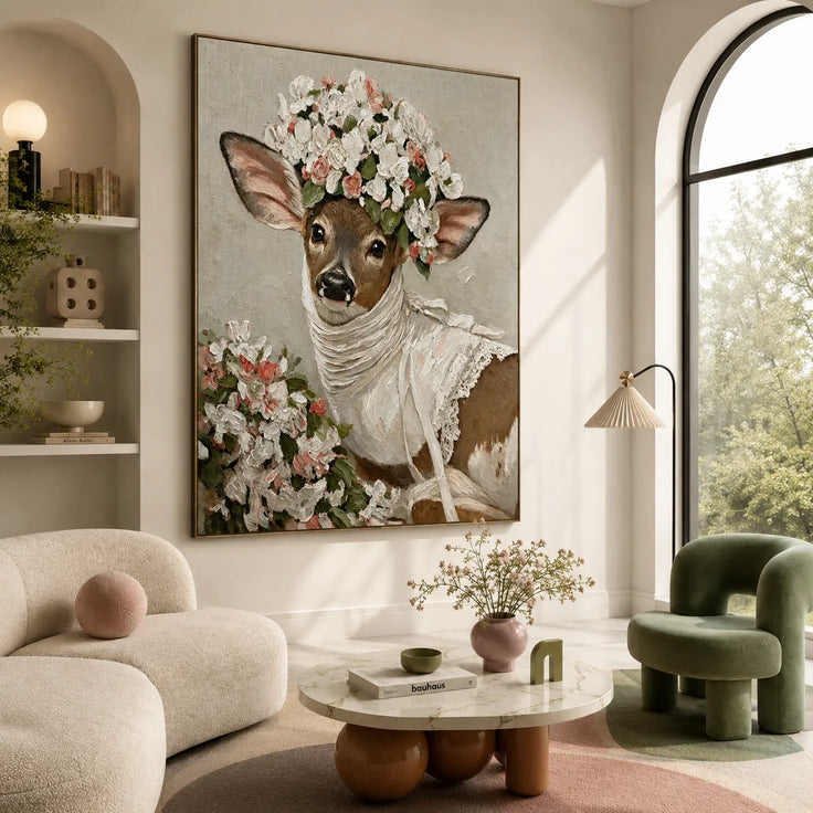 Floral Fawn Portrait