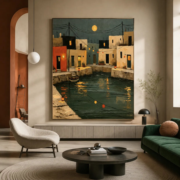 Moonlit Harbor