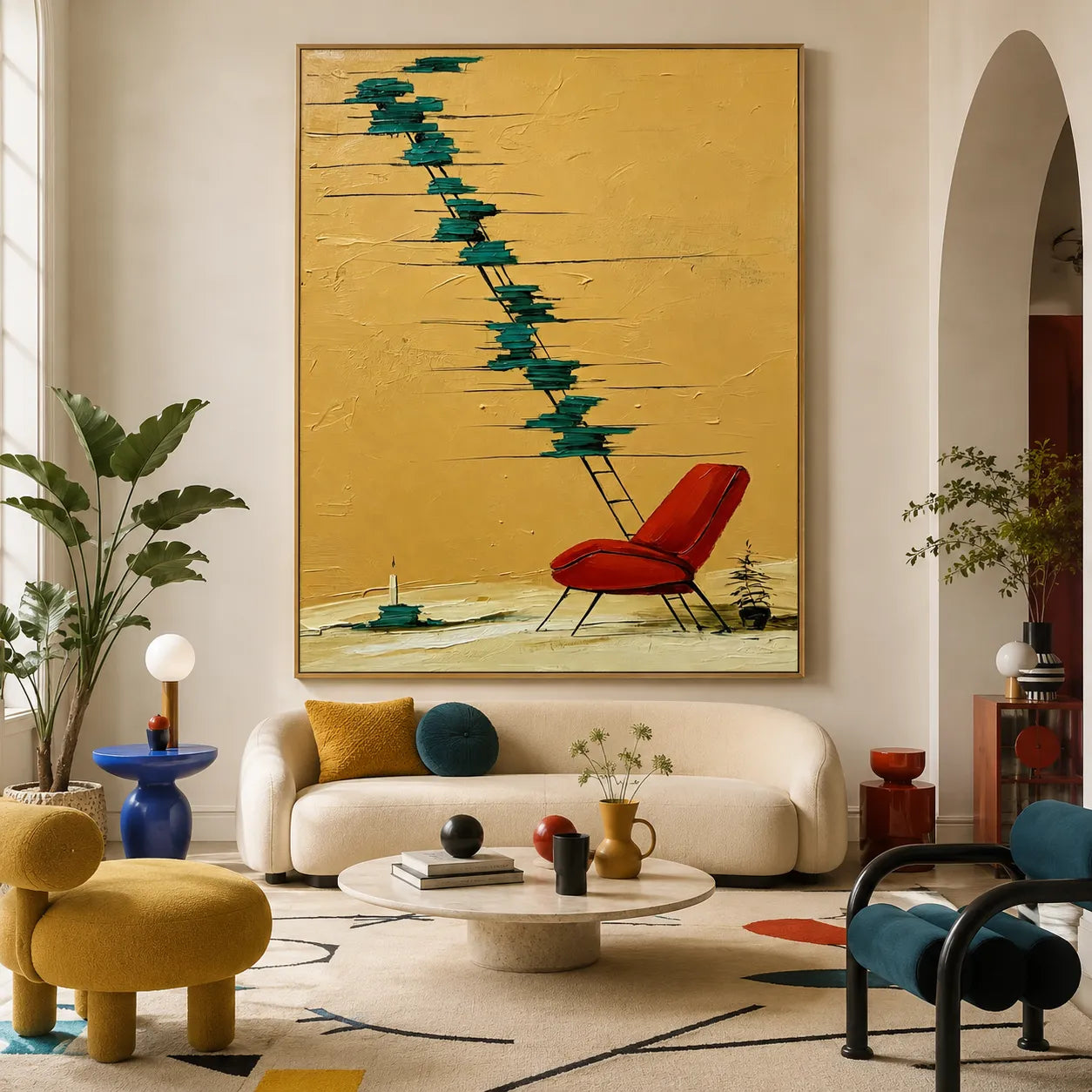 Scarlet Chair & Stairway