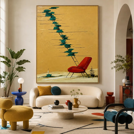 Scarlet Chair & Stairway