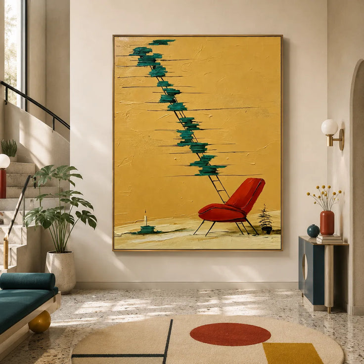 Scarlet Chair & Stairway