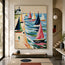 Colorful Sailboats by the Shore
