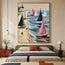 Colorful Sailboats by the Shore