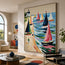 Colorful Sailboats by the Shore