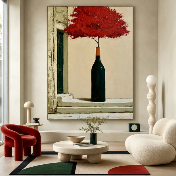 Crimson Canopy Vase