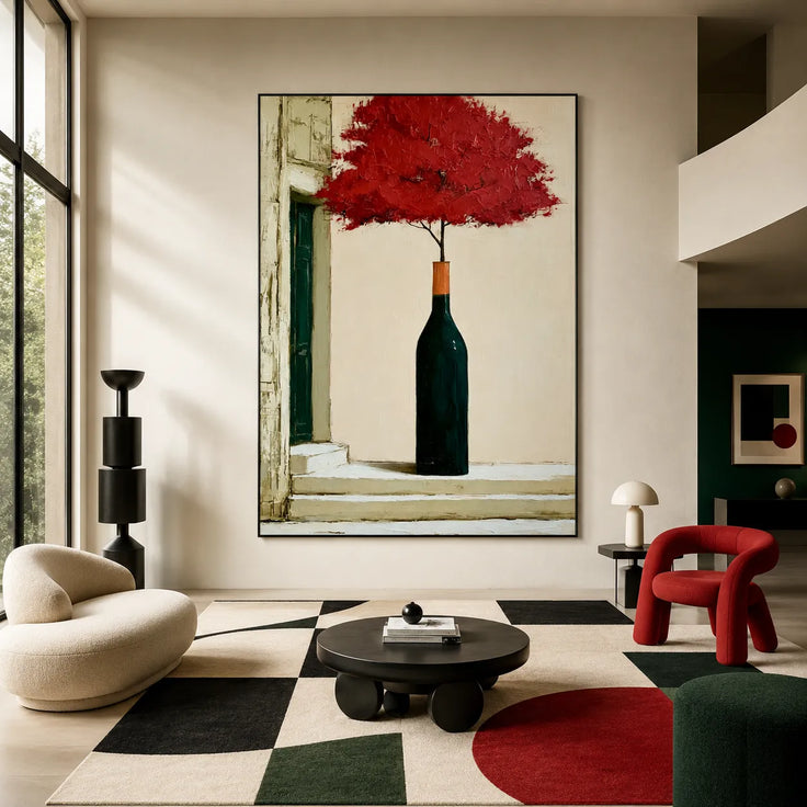 Crimson Canopy Vase