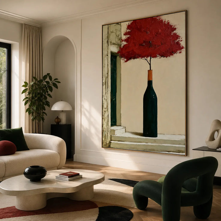 Crimson Canopy Vase
