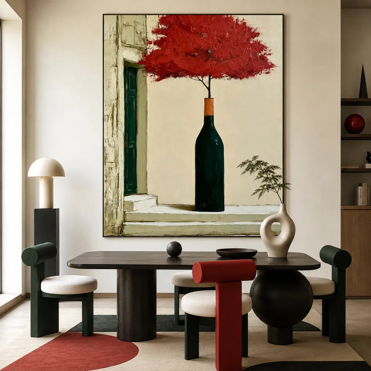 Crimson Canopy Vase