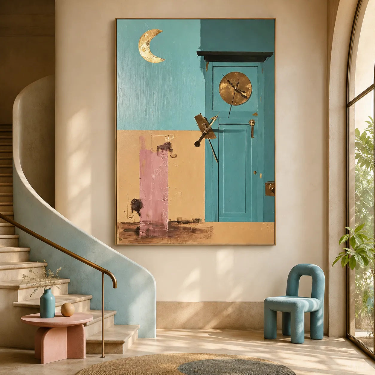 Moonlit Blue Door