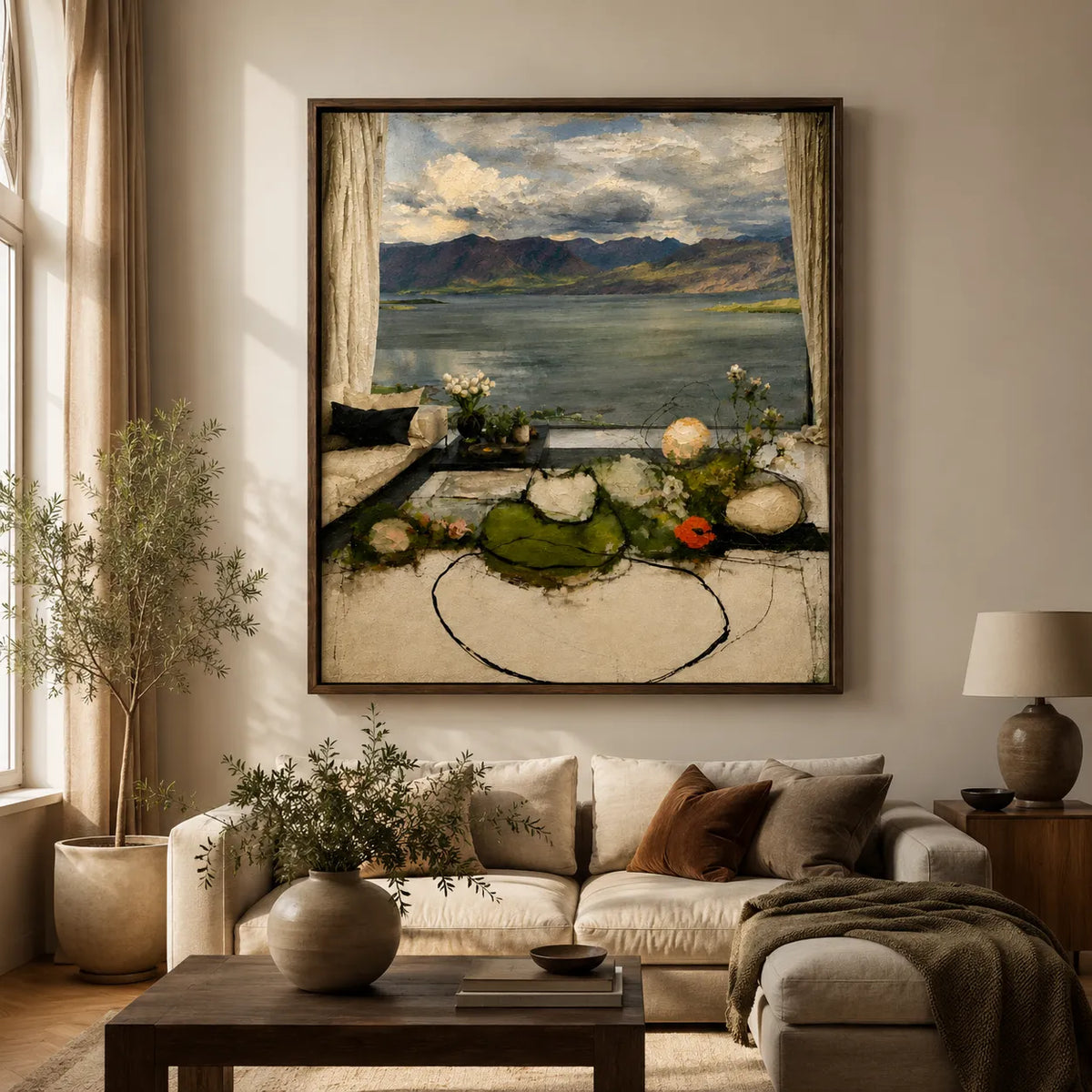 Lakeside Window View