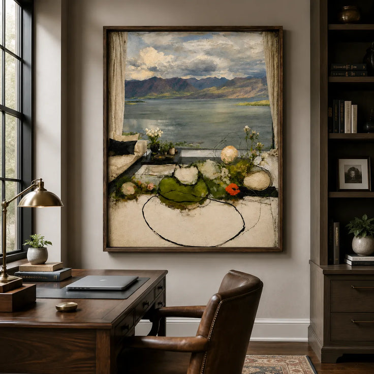 Lakeside Window View