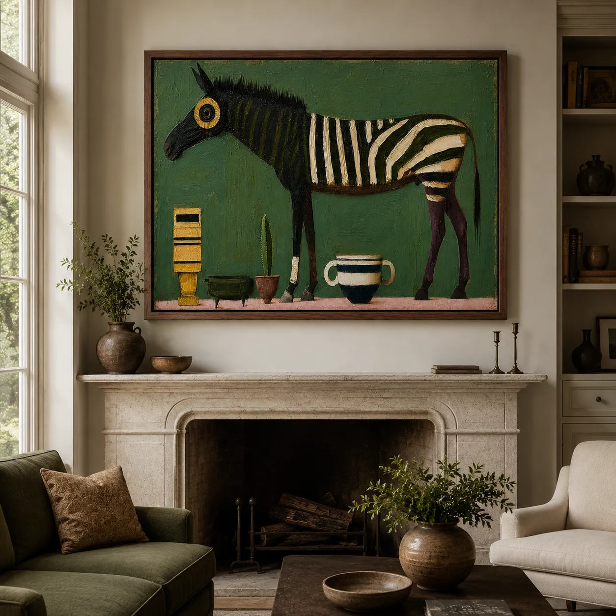 Whimsical Striped Horse