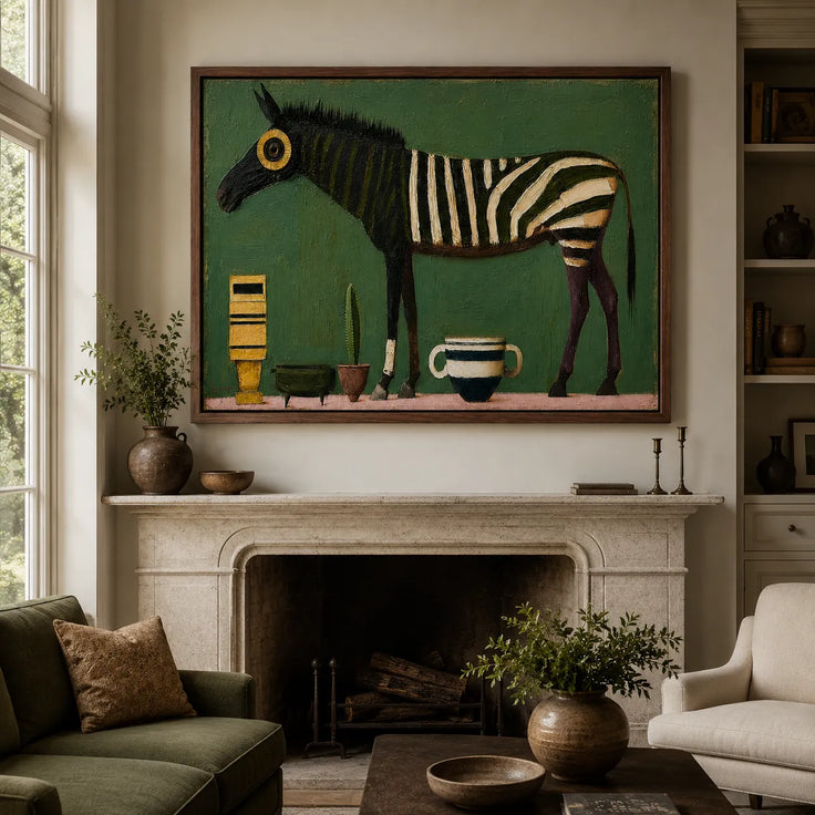Whimsical Striped Horse