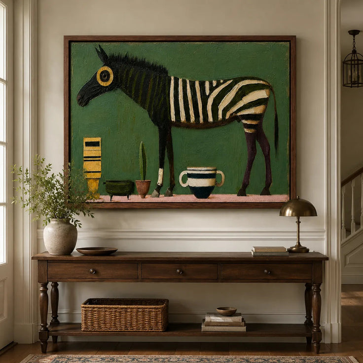 Whimsical Striped Horse