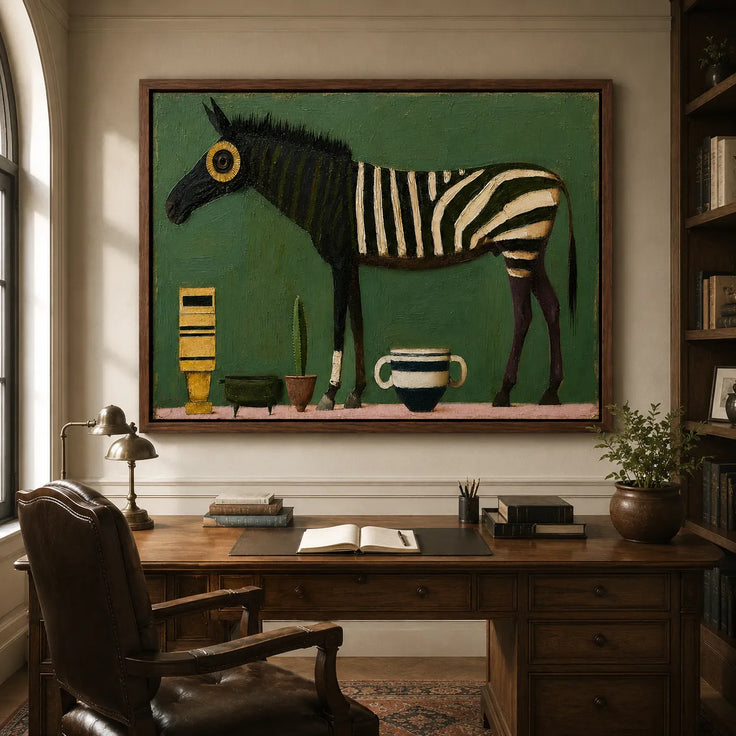 Whimsical Striped Horse