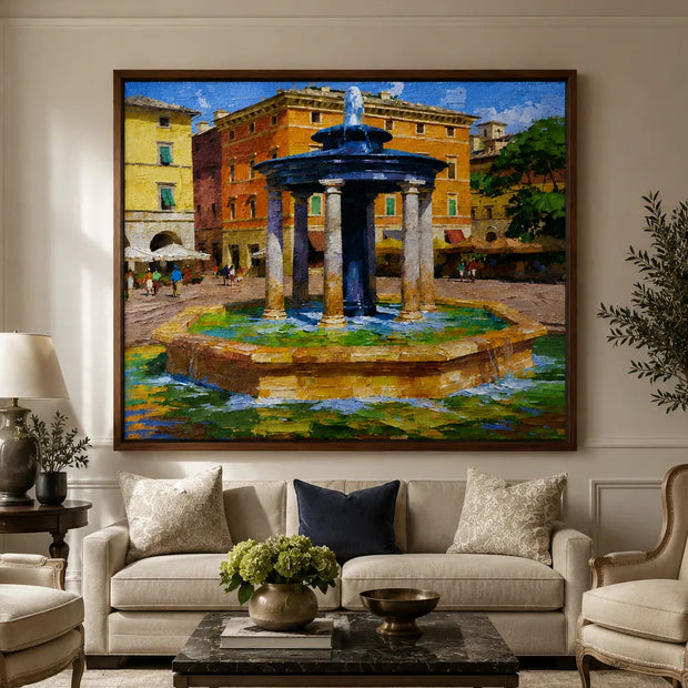 Sunny Piazza Fountain