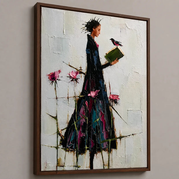 Lady with Bird and Book