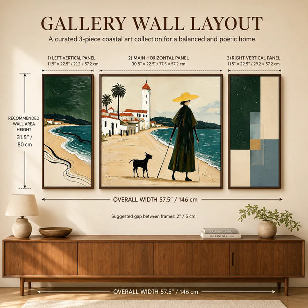 Coastal Stroll Gallery Wall (Including 3 Piece)