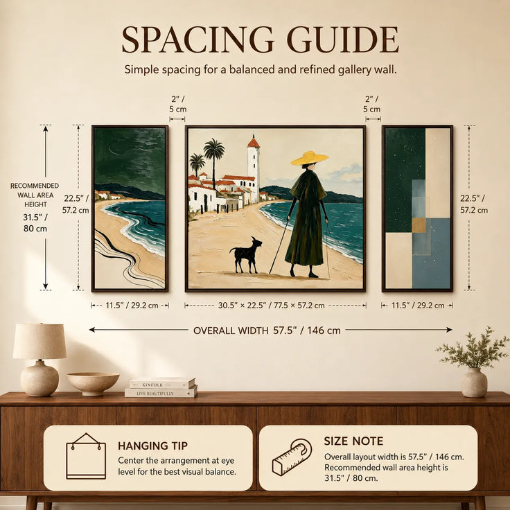 Coastal Stroll Gallery Wall (Including 3 Piece)