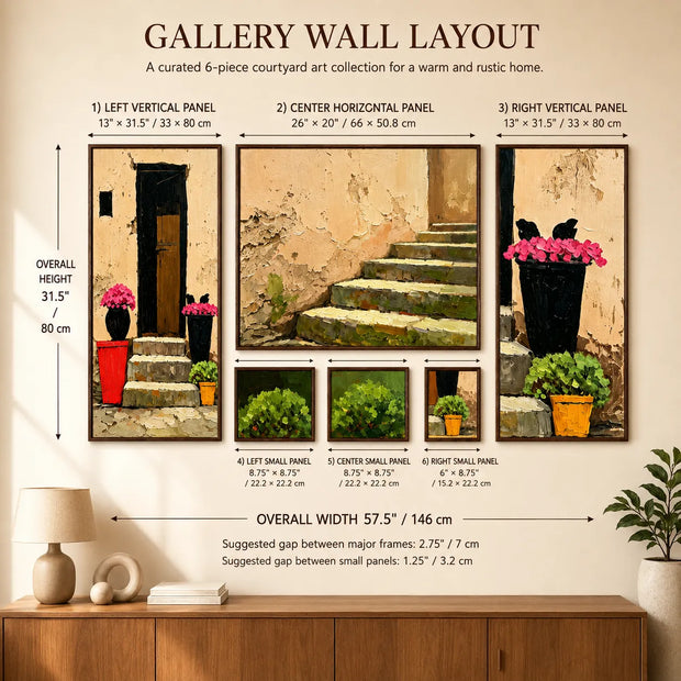 Mediterranean Courtyard Gallery Wall (Including 6 Piece)