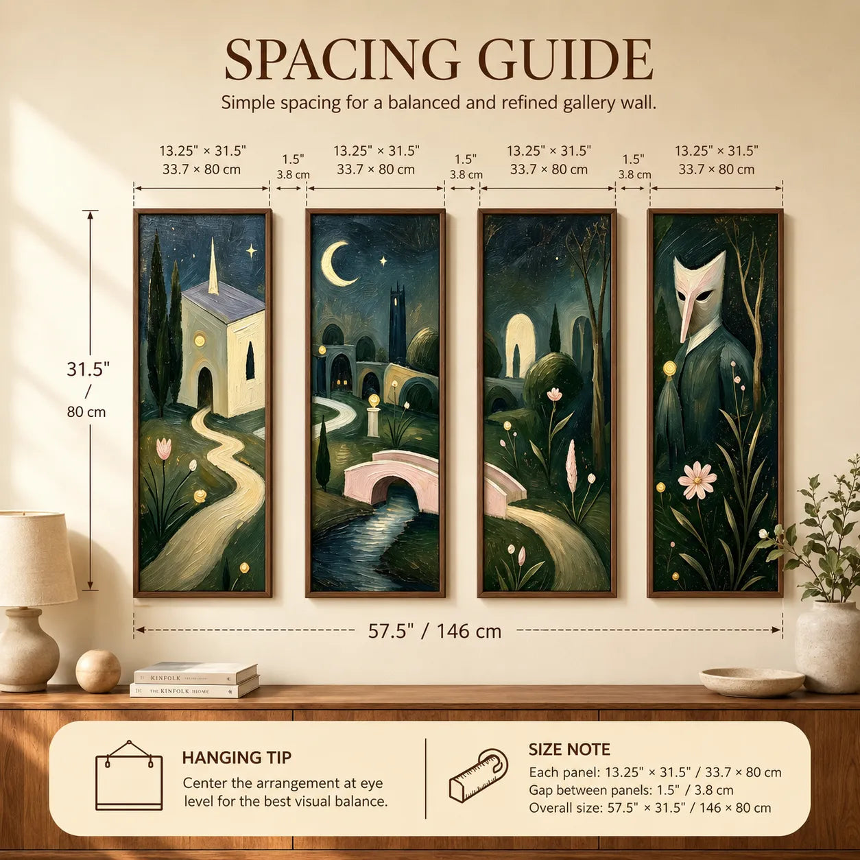 Moonlit Enchanted Garden Gallery Wall (Including 4 Piece)