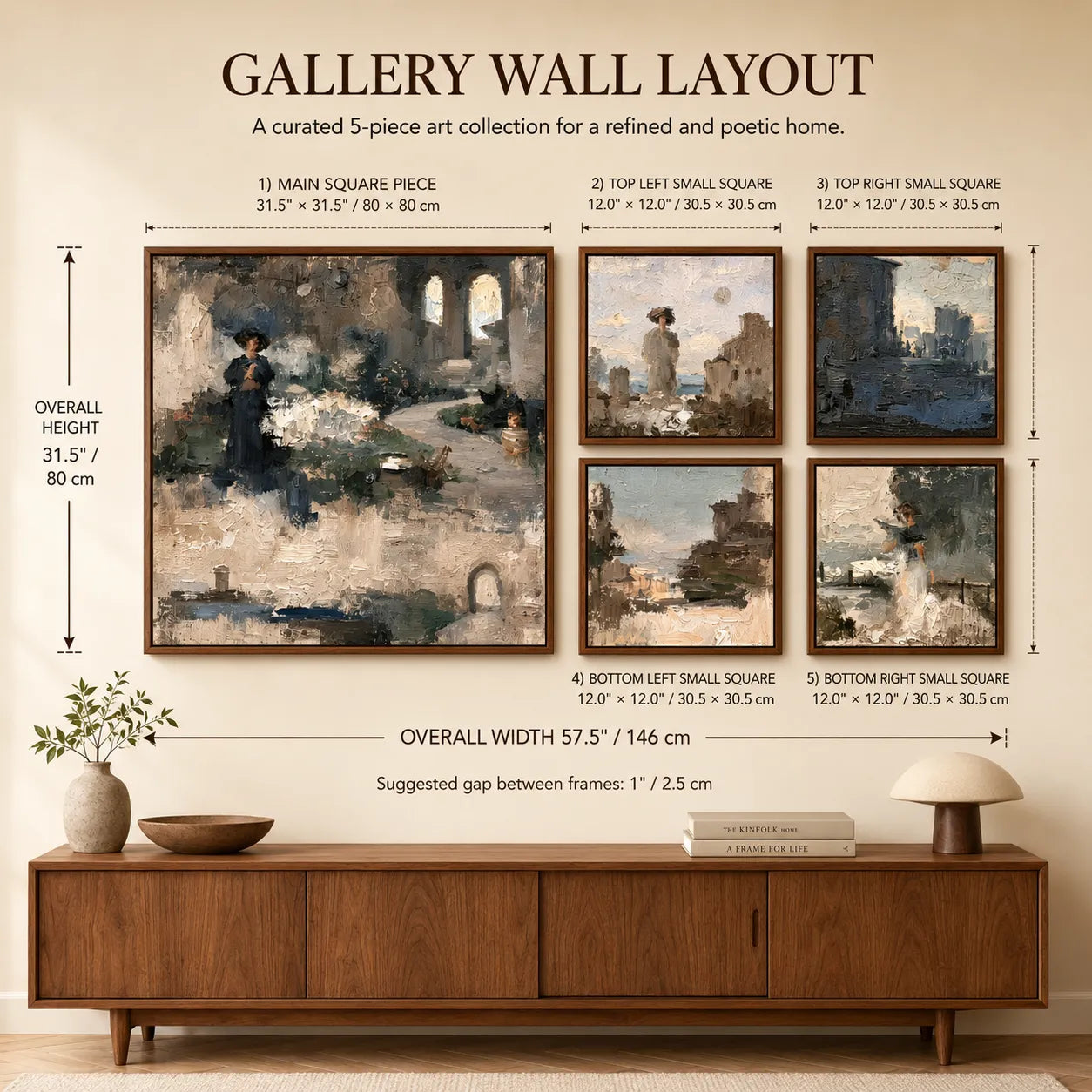 Romantic Ruins Gallery Wall (Including 5 Piece)