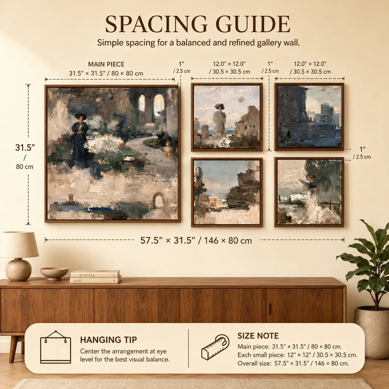 Romantic Ruins Gallery Wall (Including 5 Piece)