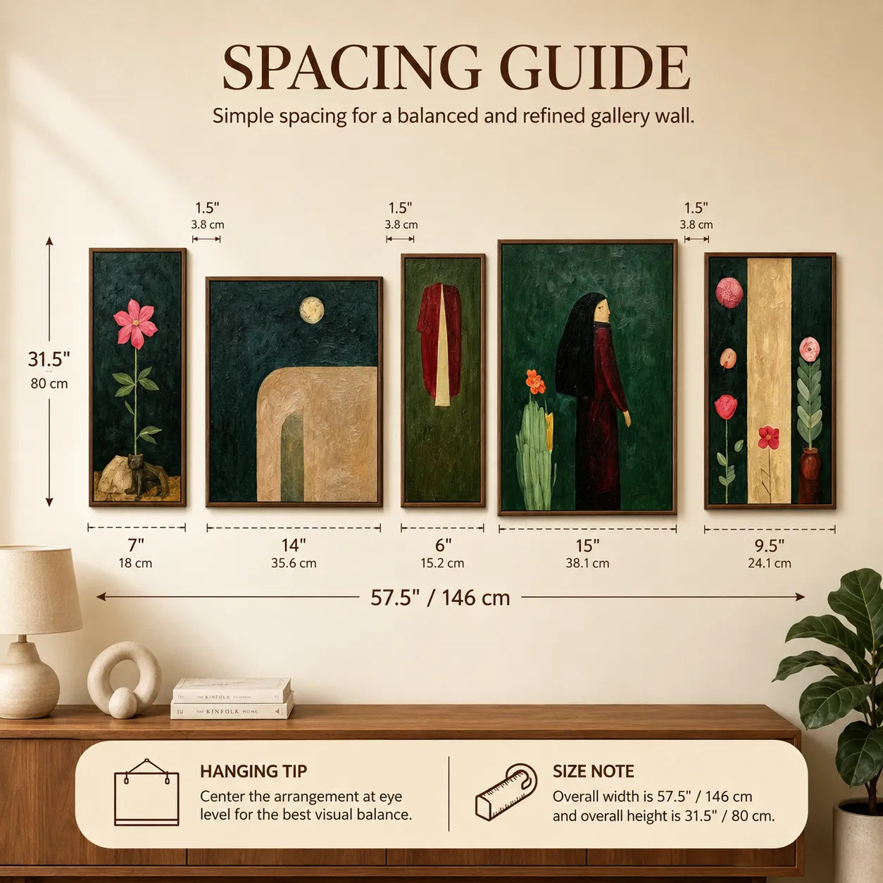 Midnight Bloom Journey Gallery Wall (Including 5 Piece)