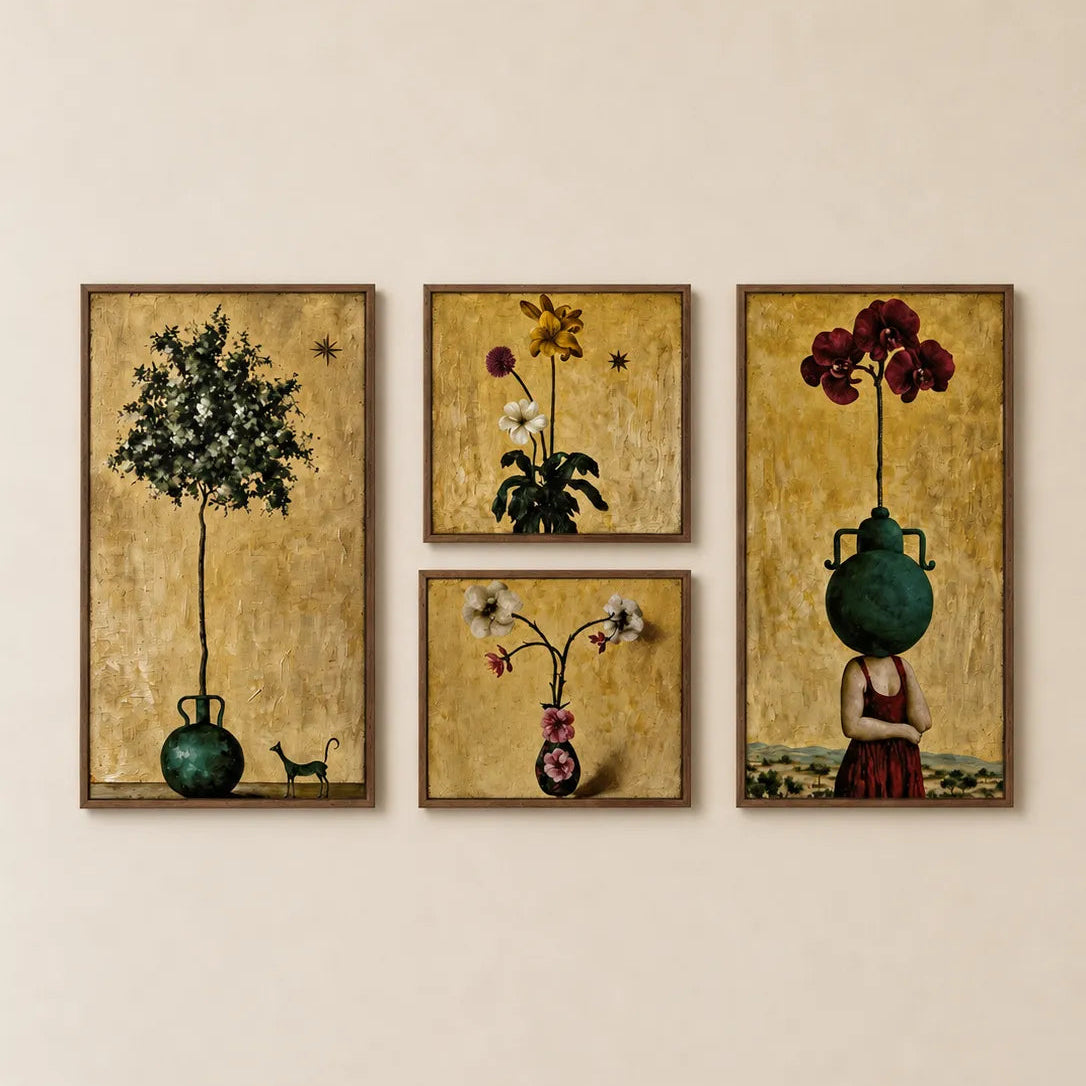 Surreal Botanical Reverie Gallery Wall (Including 4 Piece)
