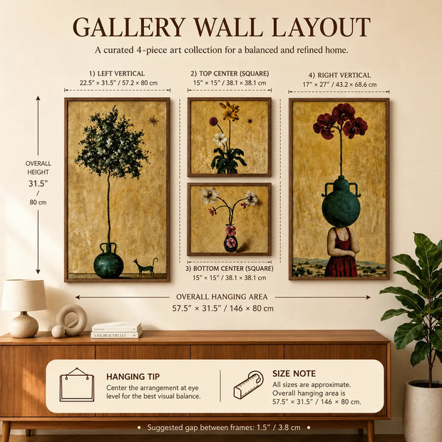 Surreal Botanical Reverie Gallery Wall (Including 4 Piece)