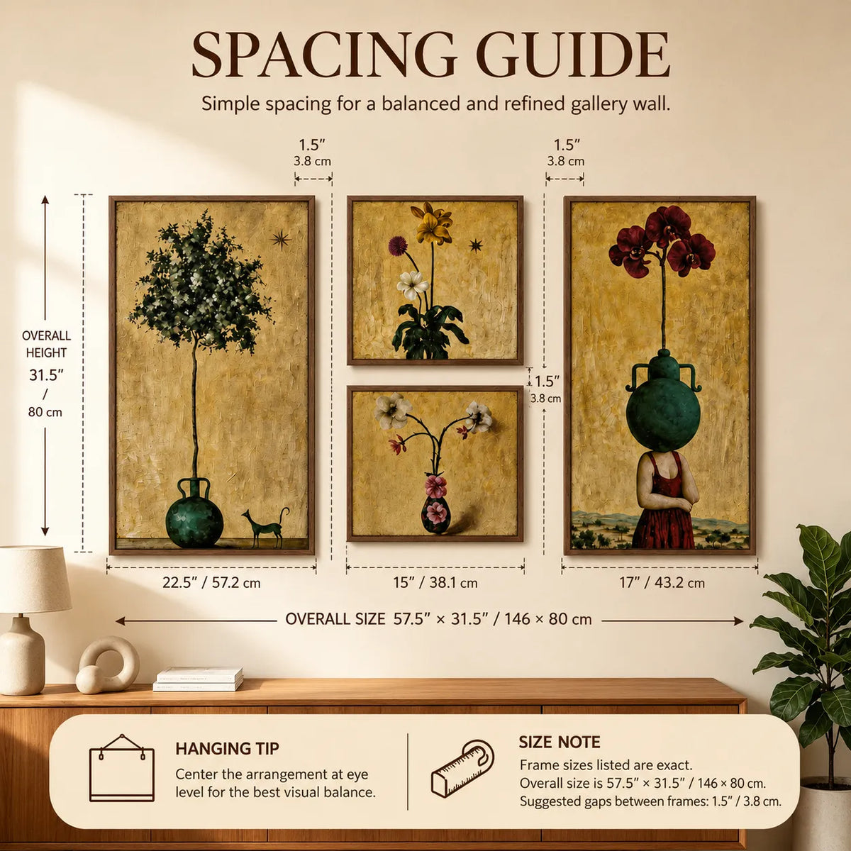 Surreal Botanical Reverie Gallery Wall (Including 4 Piece)