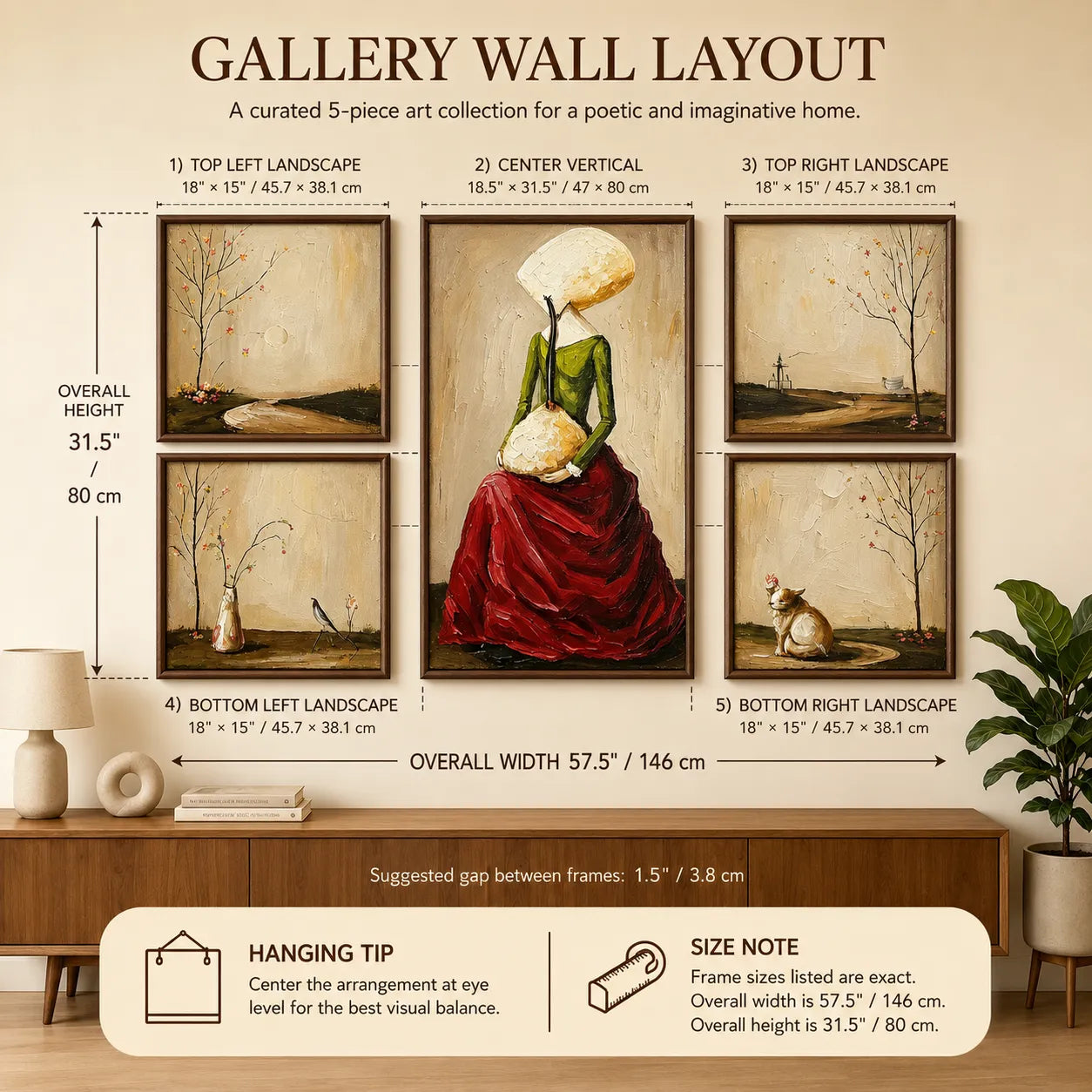 The Quiet Offering Gallery Wall (Including 5 Piece)