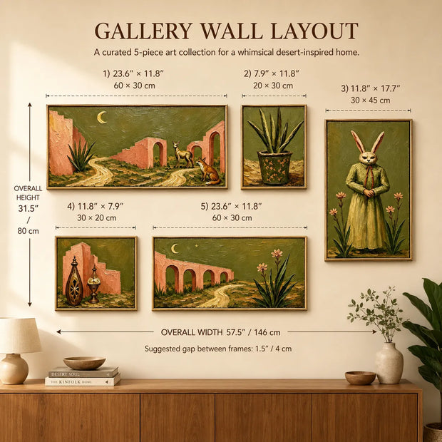Moonlit Desert Tales Gallery Wall (Including 5 Piece)