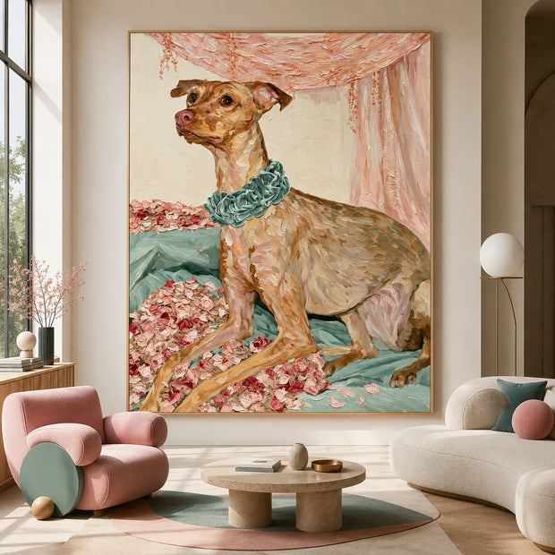 Blush Canine Portrait