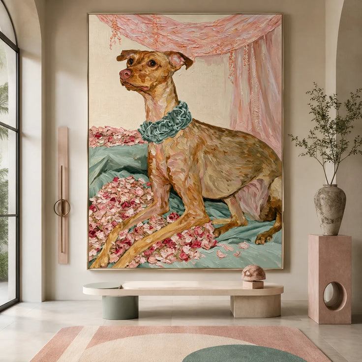 Blush Canine Portrait