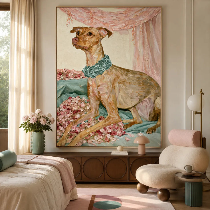 Blush Canine Portrait