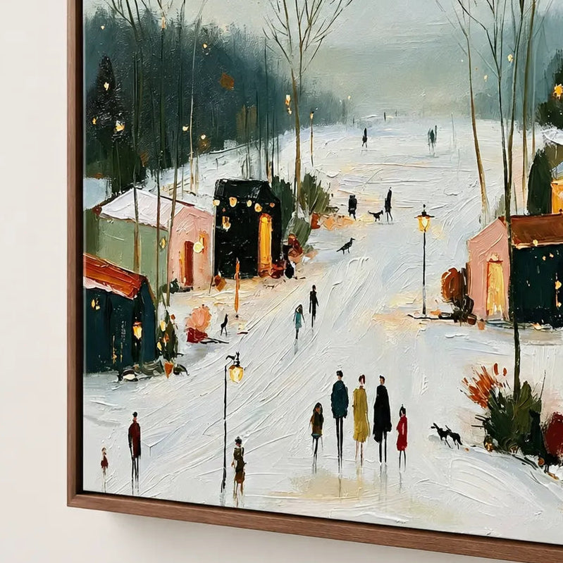 Snowy Village Walk