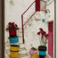White Stairway Flower Pots